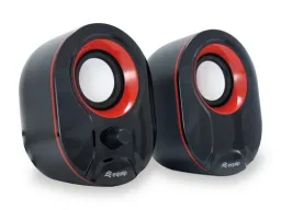 Stereo 2.0 speakers for notebook/PC in black/red