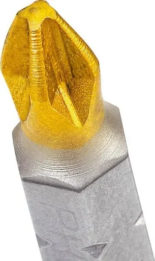 Anti-slip bit set 10 pcs. - 90 mm long, titanium coated