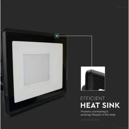 VT-158 LED Floodlight - 50W - 4000 Lm - 3000K - Black