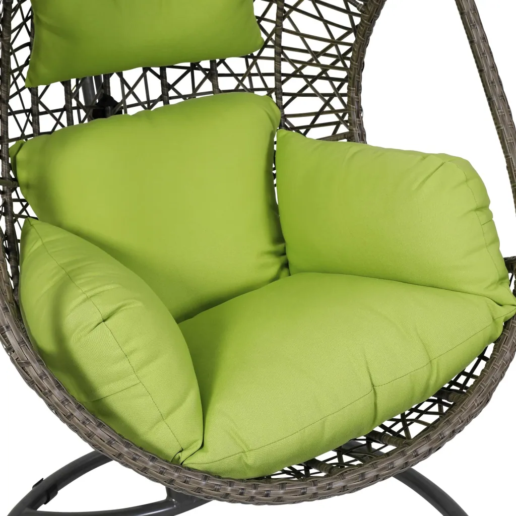 Garden hanging chair "Kuba" - brown/green