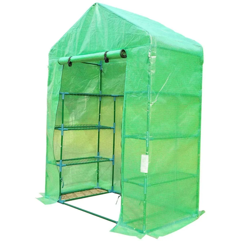Plant house greenhouse with 4 shelves