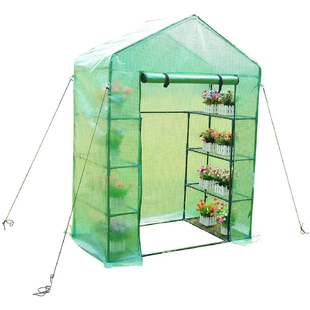 Plant house greenhouse with 4 shelves