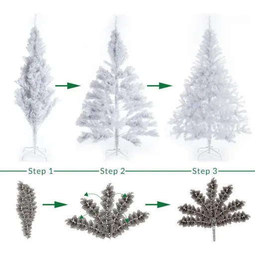 Artificial Christmas tree with snow effect - white 150cm