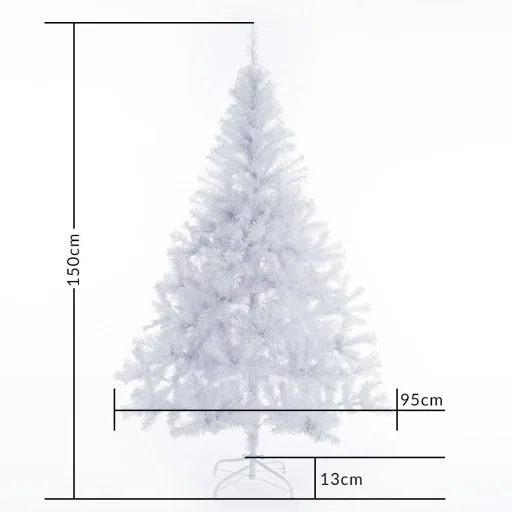 Artificial Christmas tree with snow effect - white 150cm