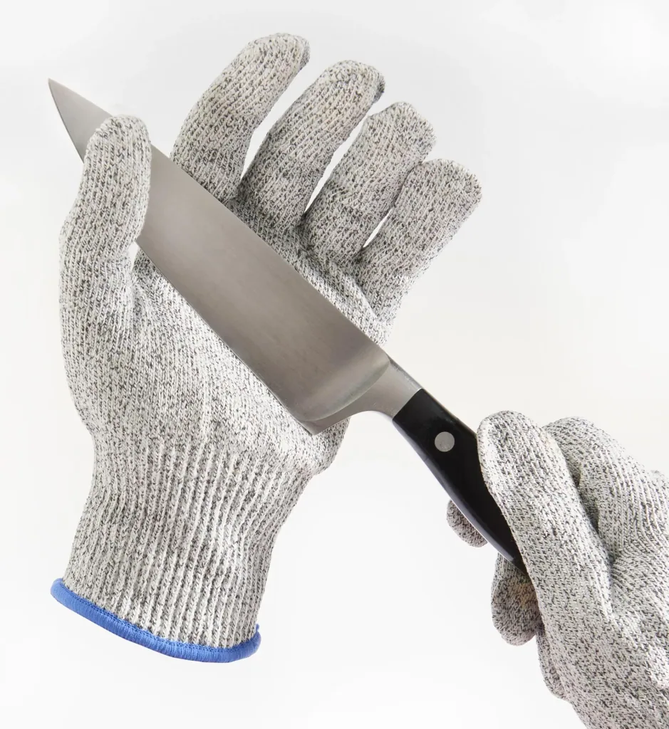 Cut protection gloves, set of 2, 1 pair, universal size