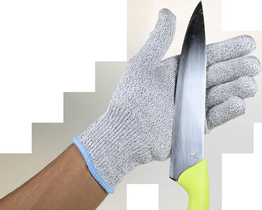 Cut protection gloves, set of 2, 1 pair, universal size