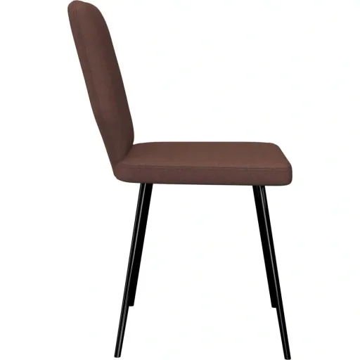 Dining room chairs 2-seater fabric brown