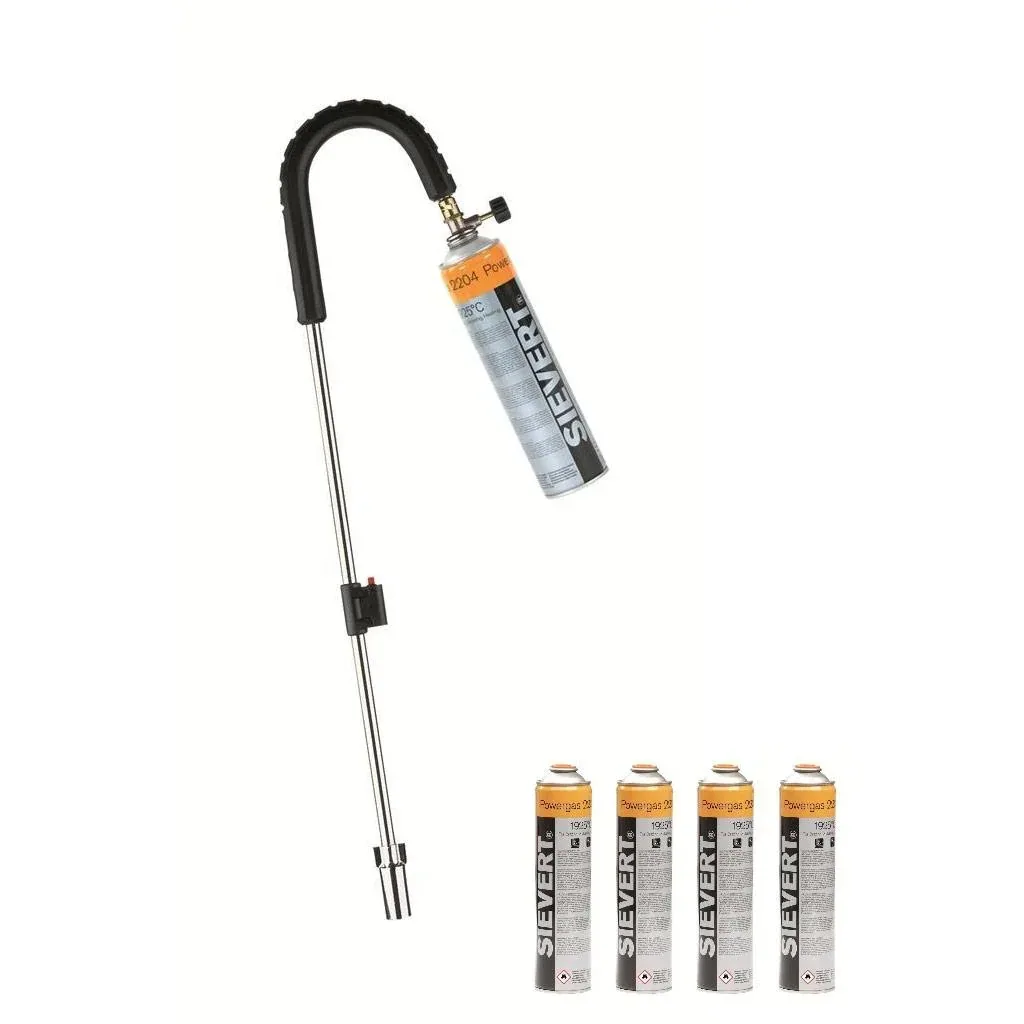 Sievert weed burner with piezo and 3x Sievert gas bottle