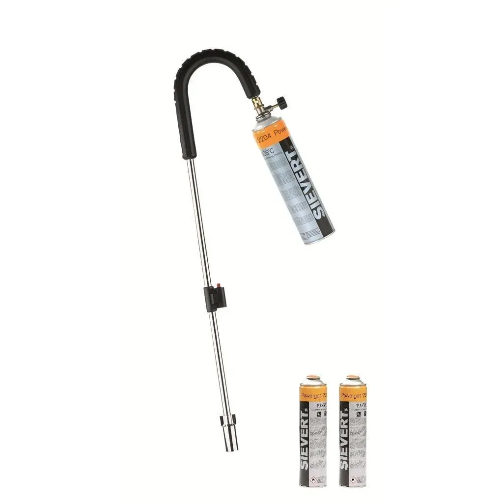Sievert weed burner with piezo and 3x Sievert gas bottle