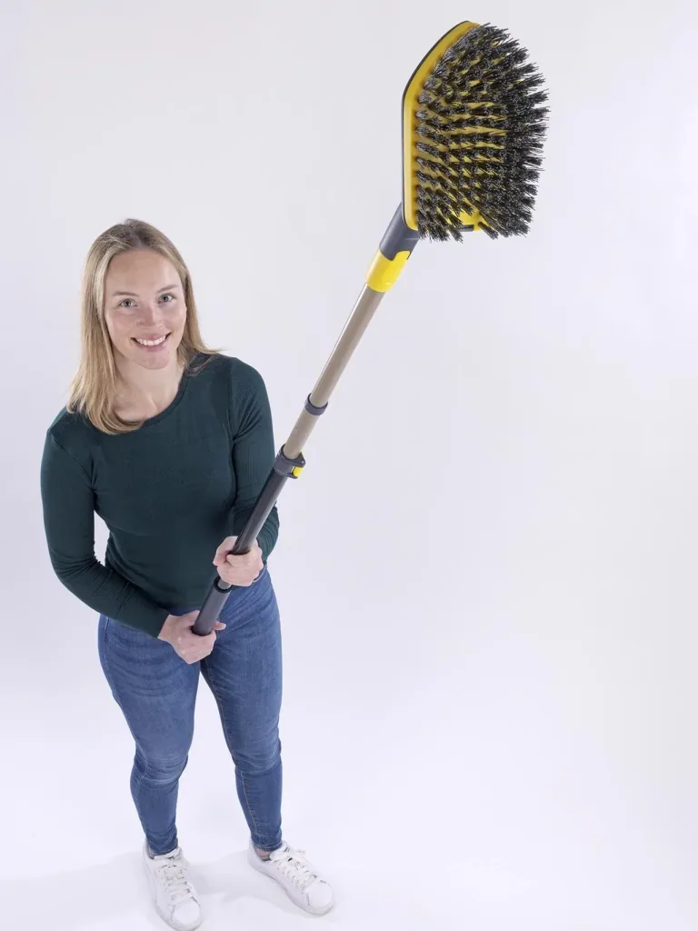 2 in 1 indoor and outdoor wiper, with telescopic handle and 2 attachments