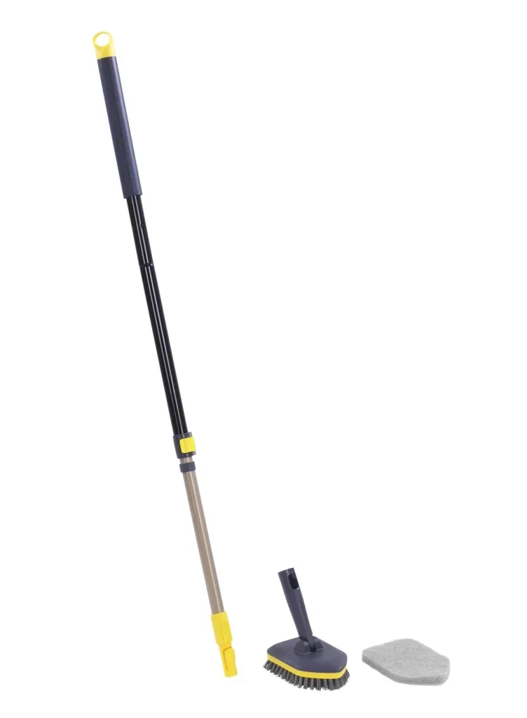 2 in 1 indoor and outdoor wiper, with telescopic handle and 2 attachments