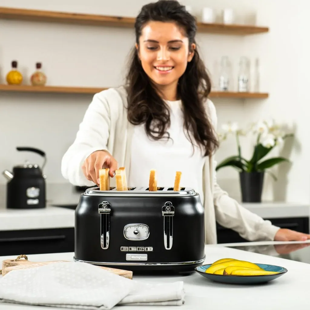 Retro Toaster - 4-slice Toaster - Black