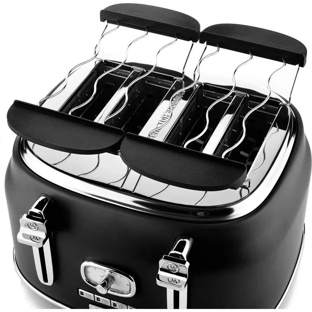 Retro Toaster - 4-slice Toaster - Black
