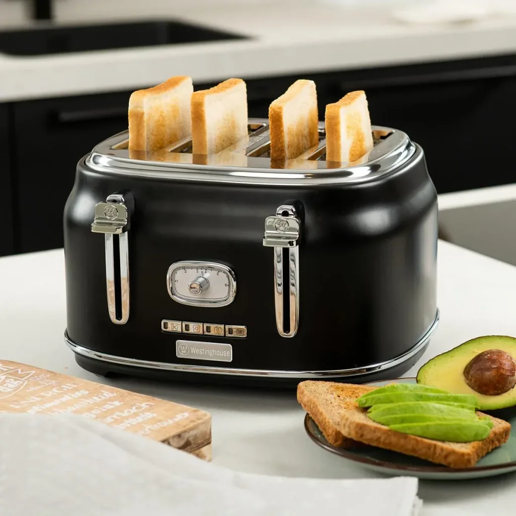 Retro Toaster - 4-slice Toaster - Black