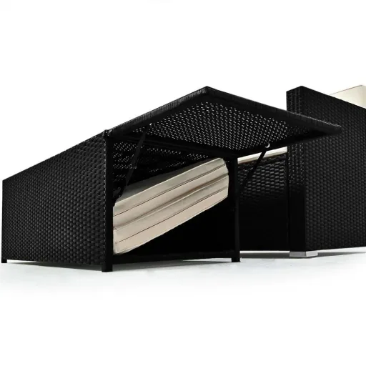 Garden furniture set with storage space Polyrotan