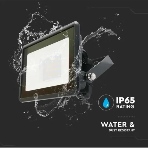 VT-128 LED Floodlight - 20W - 1510 Lm - 3000K - Black