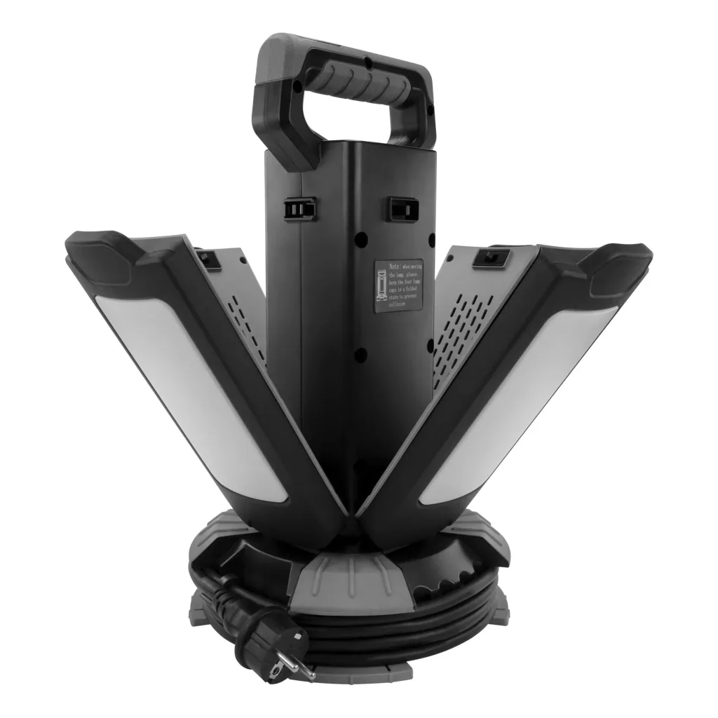 LED work light with tripod, 3 brightness levels, selectable color temperature