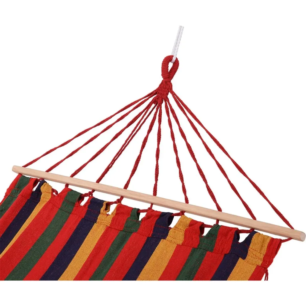 Colorful hammock with bars