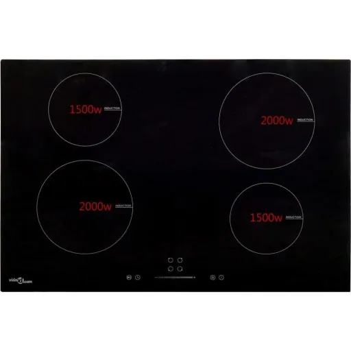 Induction hob 4 zones Touch Control 7000 W 77 cm glass