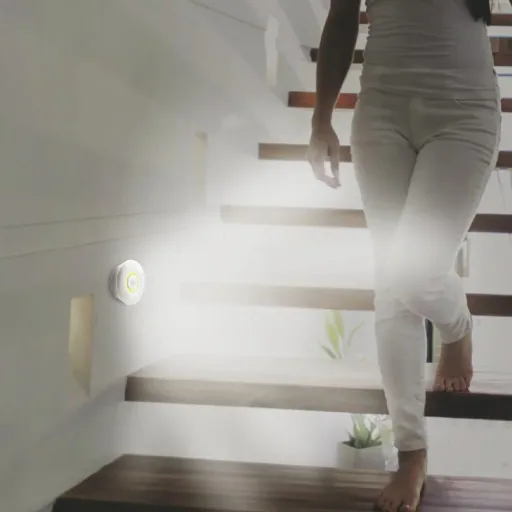 LED lights set of 4 with motion detector and light sensor