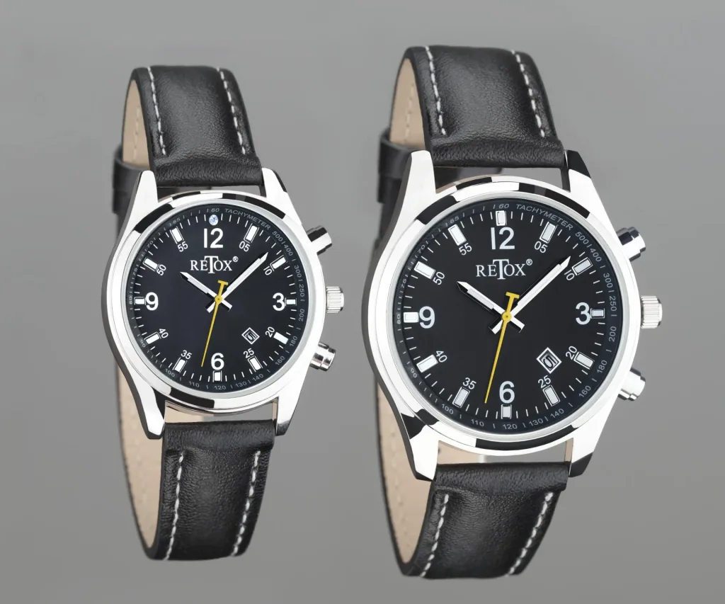 Watch set for him and her with date display