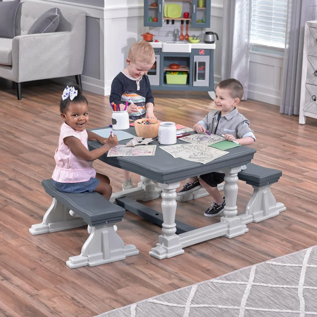 3 Piece Farmhouse Table & Bench Set