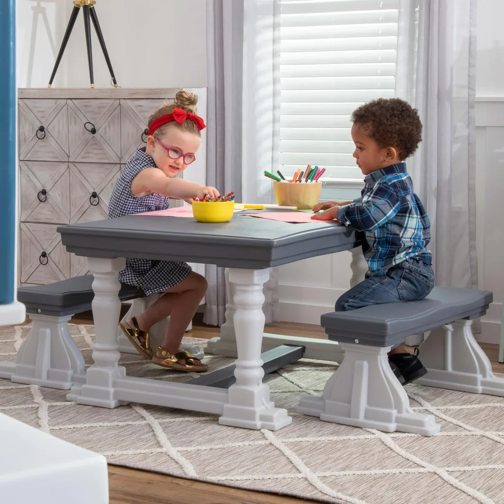 3 Piece Farmhouse Table & Bench Set