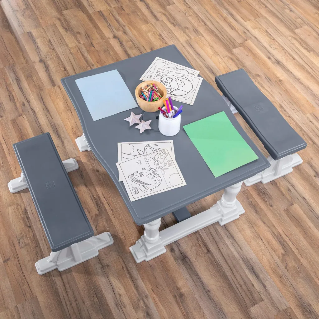 3 Piece Farmhouse Table & Bench Set