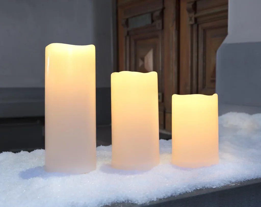 LED candle - set of 3