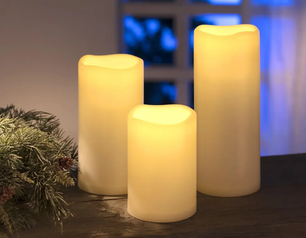 LED candle - set of 3
