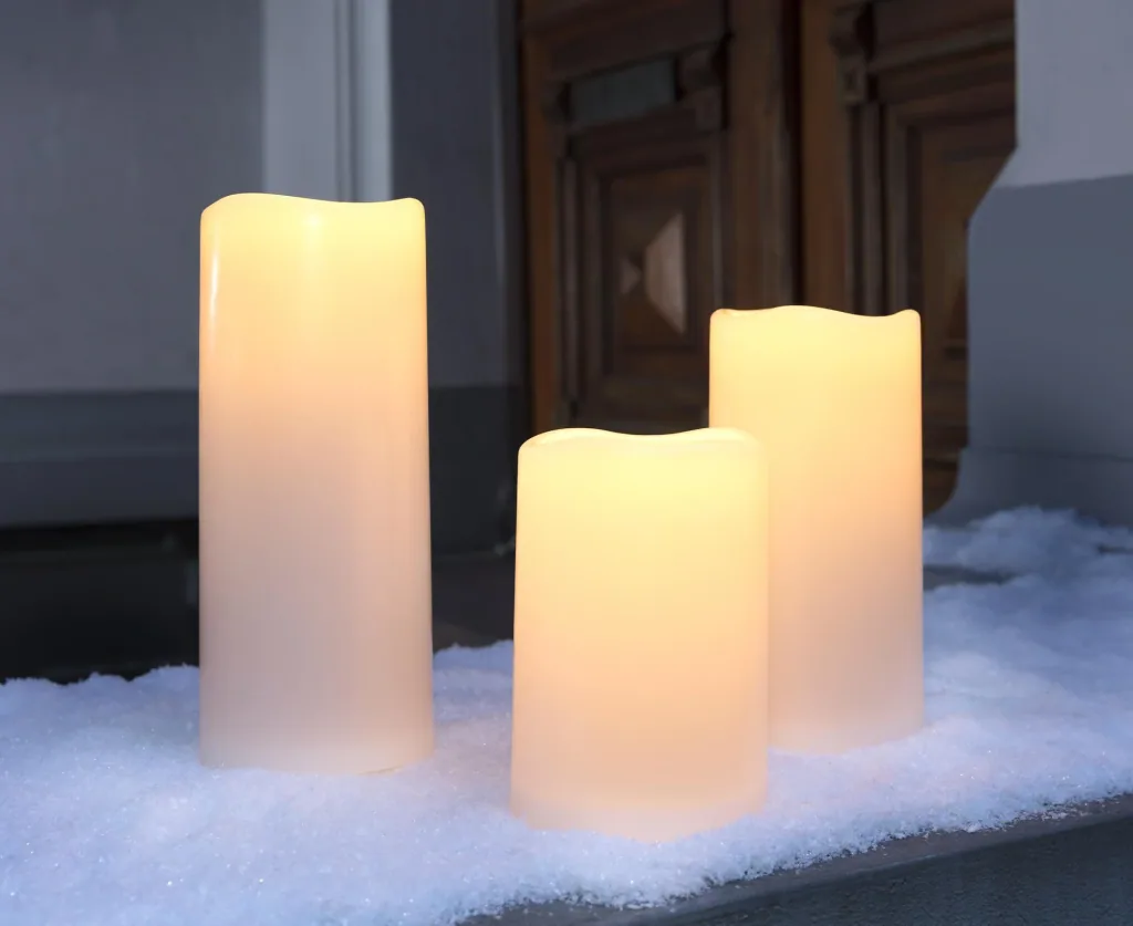 LED candle - set of 3