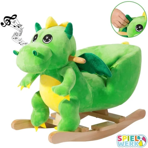 Rocking chair for children Dino with safety belt