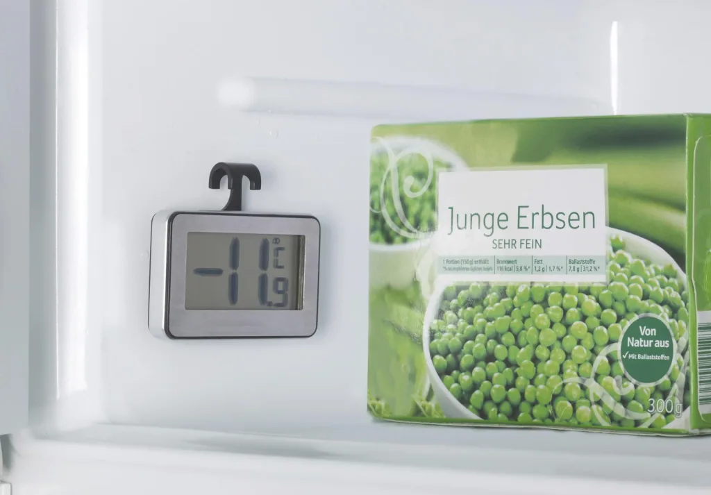Digital refrigerator thermometer - measures from -20 to +50 °C, stainless steel