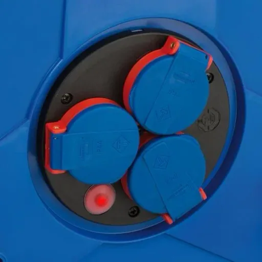 Garant IP44 cable reel, diameter 290mm, special plastic, 3 x 230V socket, 50m