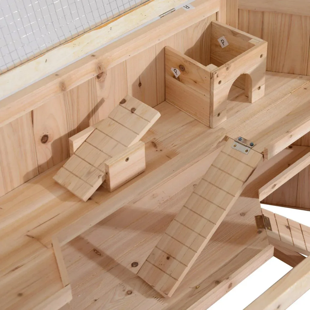 Hamster cage, rodent cage, mouse cage, fir wood natural
