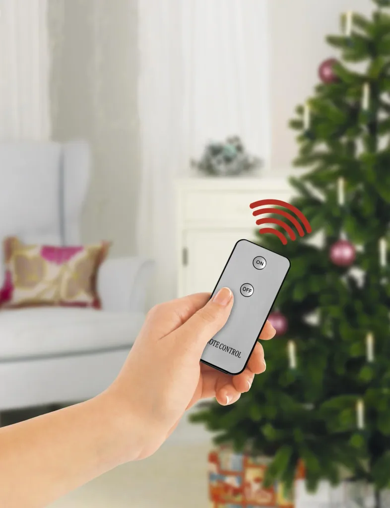 Wireless LED Christmas tree candles, cream-white, battery-operated, with clip holder and remote control, warm white, 16 pieces