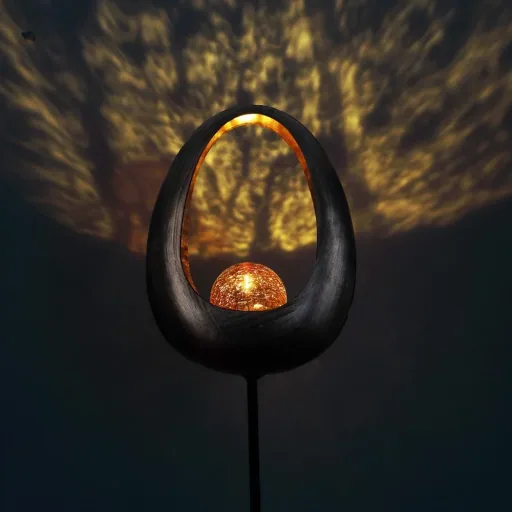 Solar light flame effect circle