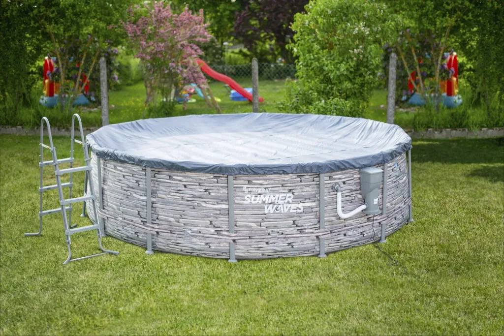 Summer Waves Elite Frame Pool Ø427 x 107 cm Stone Grey