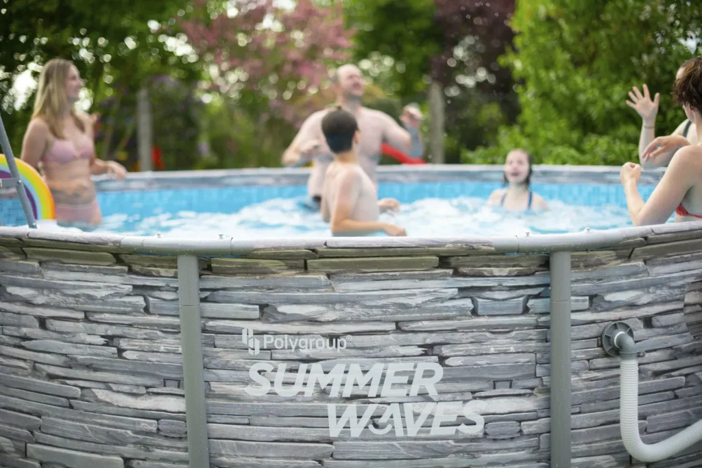 Summer Waves Elite Frame Pool Ø427 x 107 cm Stone Grey