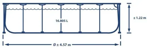 Prism frame pool 457 x 122 cm