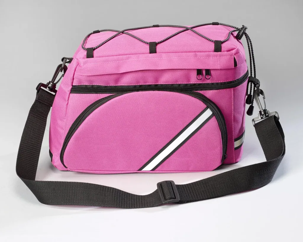 Bicycle pannier bag - multifunctional, pink