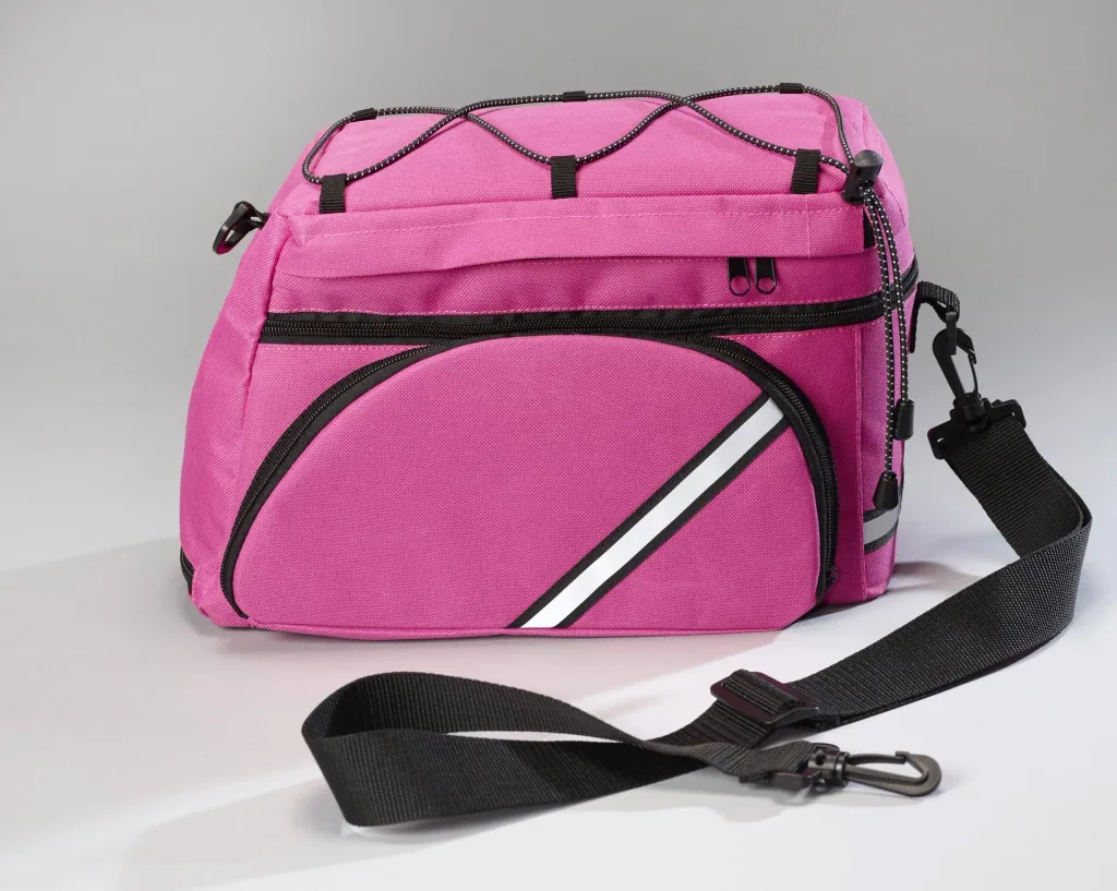Bicycle pannier bag - multifunctional, pink