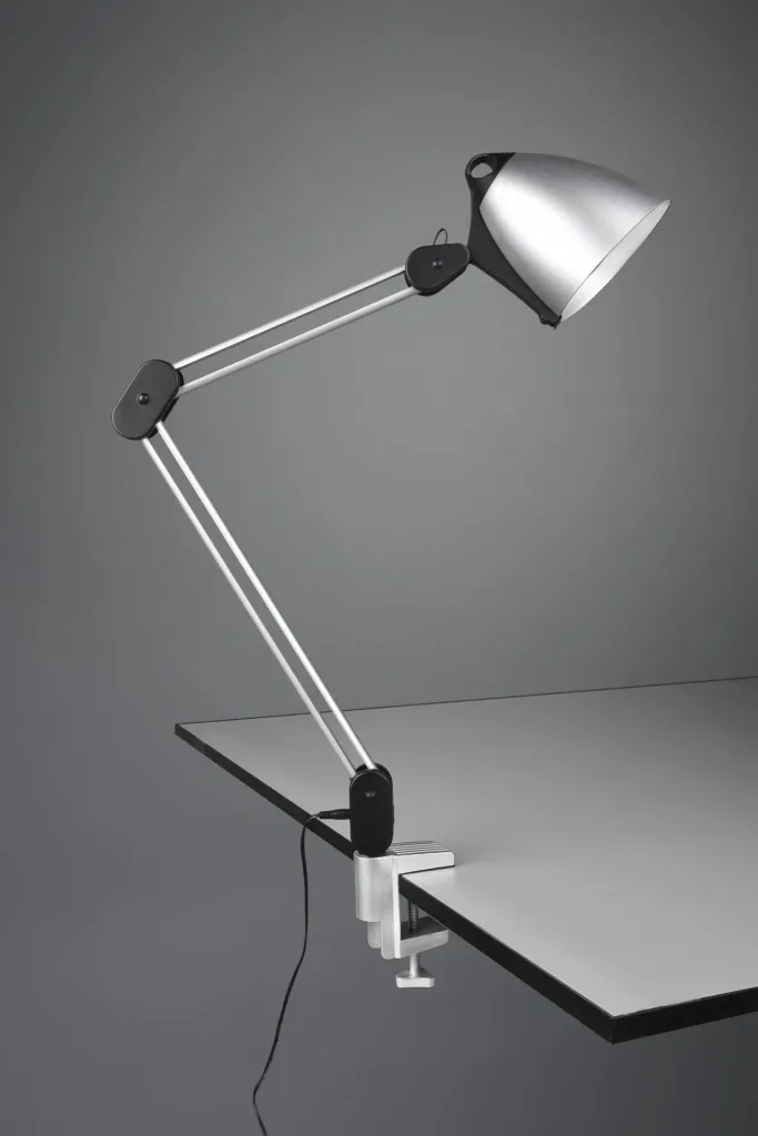 NADAL LED clamp/table/wall light, 6.8W, 3000-5000K, 640 lm, touch dimmer, color titanium/black
