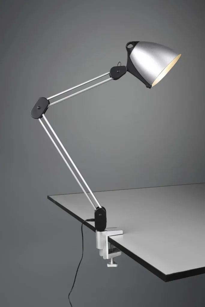 NADAL LED clamp/table/wall light, 6.8W, 3000-5000K, 640 lm, touch dimmer, color titanium/black