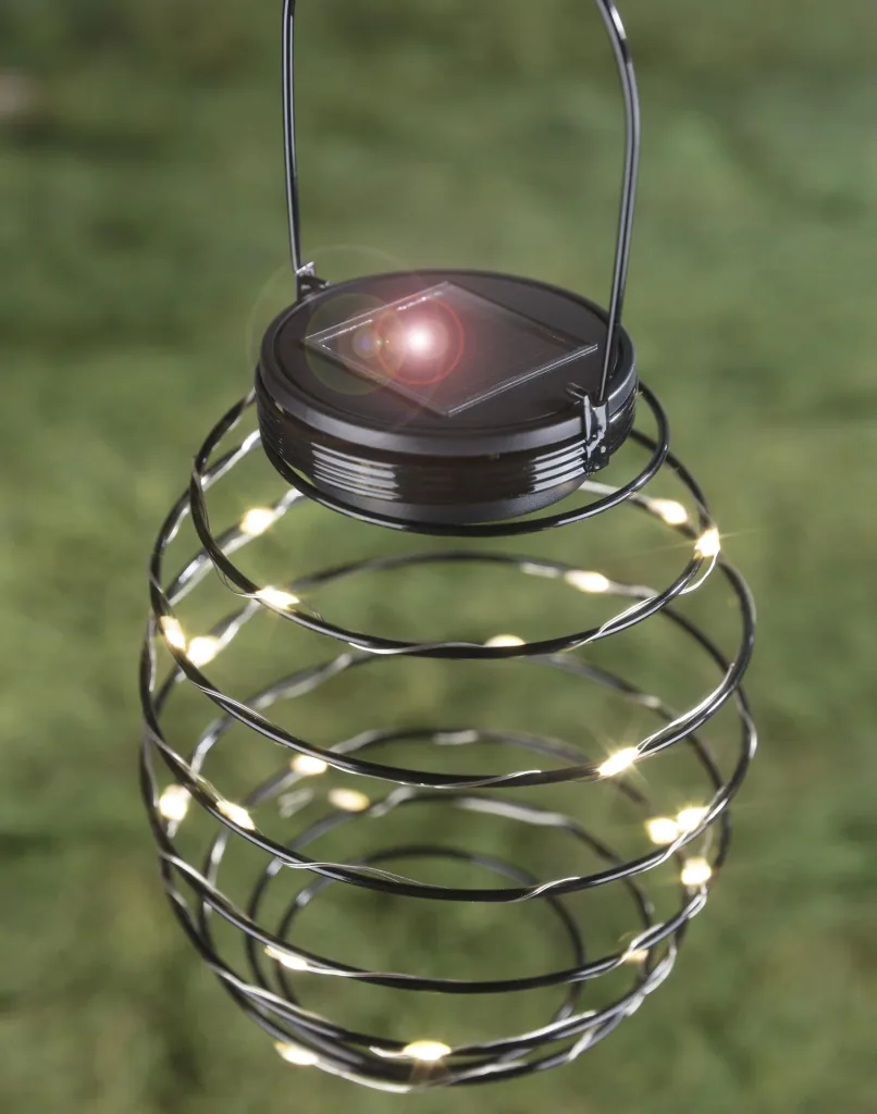 Solar LED spiral lanterns - 2 pieces