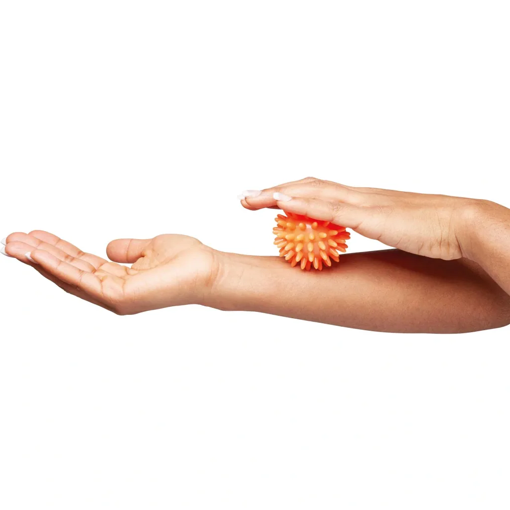 Massage ball with knobs 6 cm orange