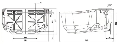 Float drinking bowl SH30 heatable, 230 V, pipe heating