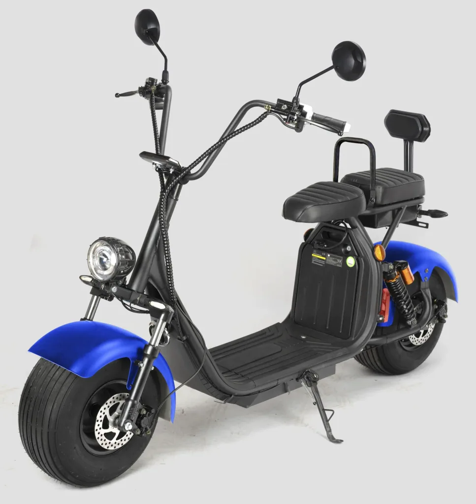 Electric scooter, City-Tourer Como², 45 km/h, 1500 watts, 60V/20 Ah lithium-ion battery, blue