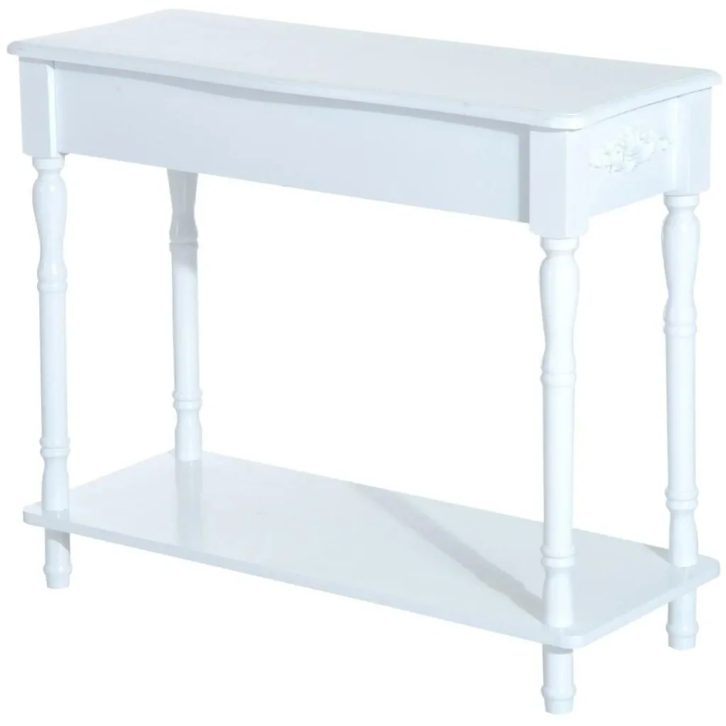 Console table console side table hallway poplar wood white