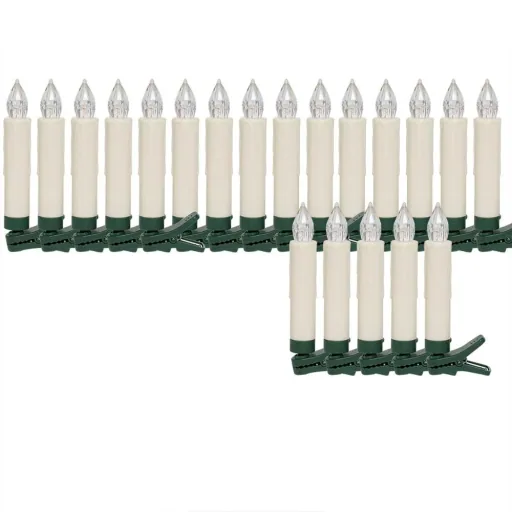 Christmas lights - Christmas tree candles 20 pieces WITH remote control